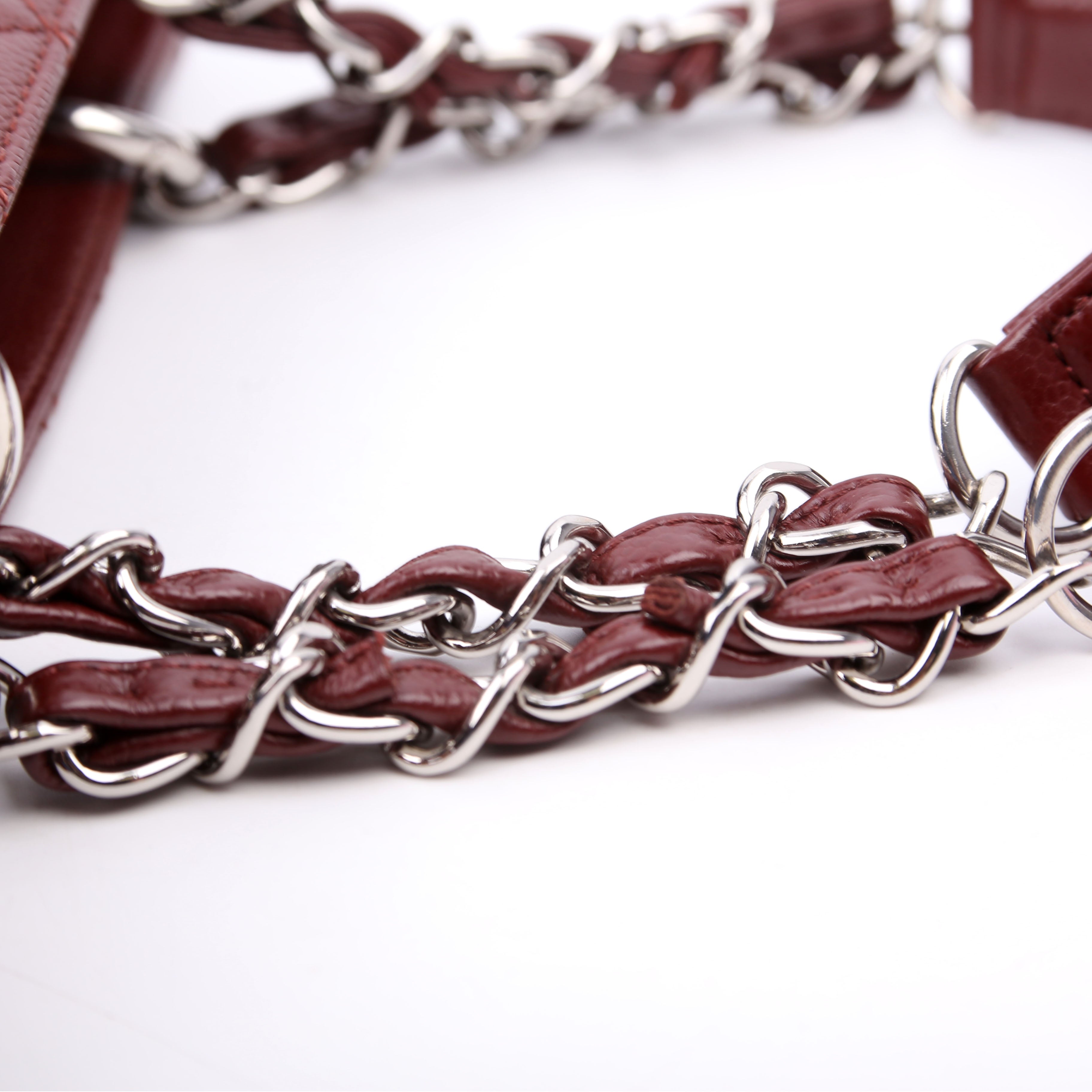 Grand Shopping Tote Caviar Burgundy