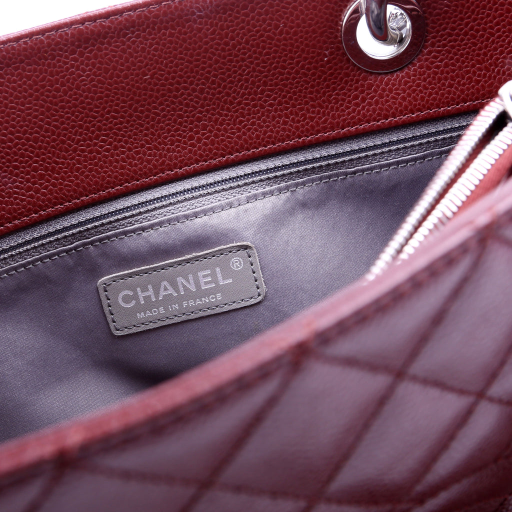 Grand Shopping Tote Caviar Burgundy