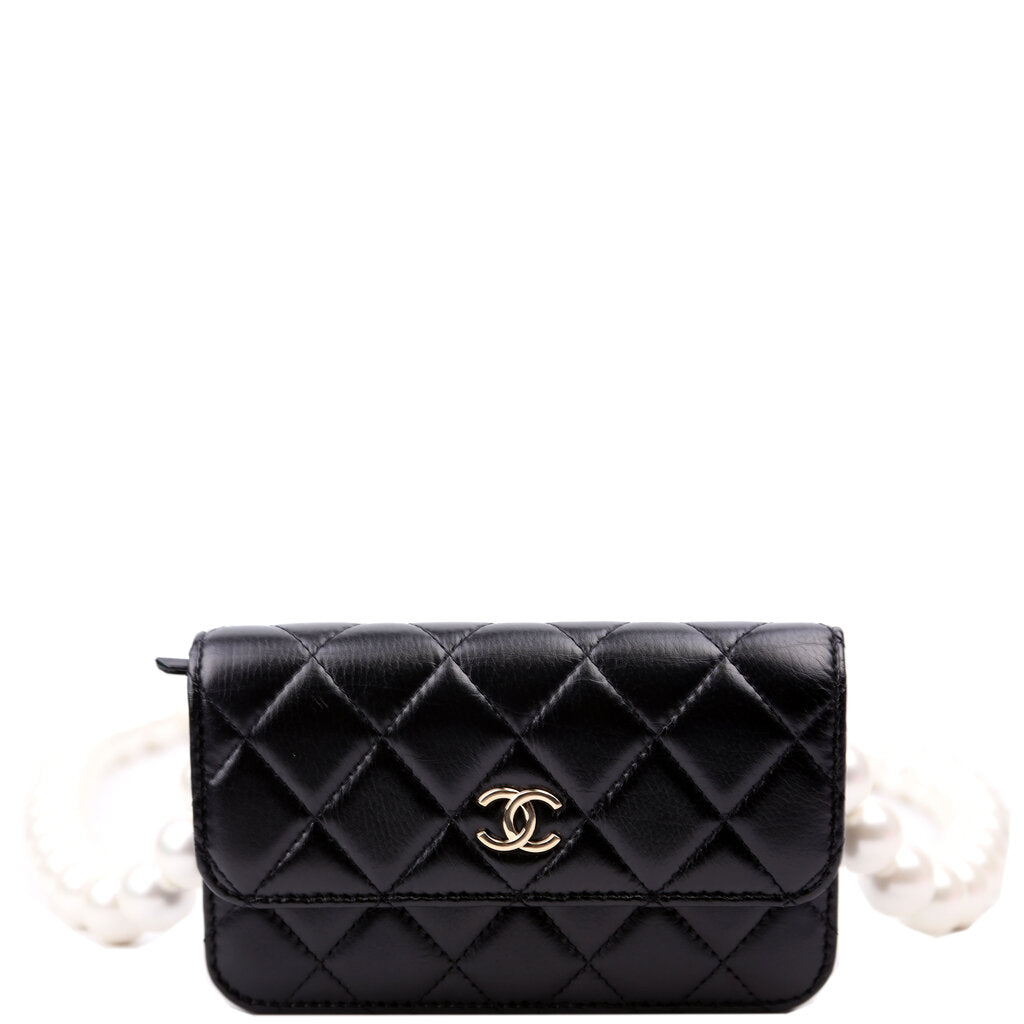 Maxi Pearls WOC Lambskin 30M Black