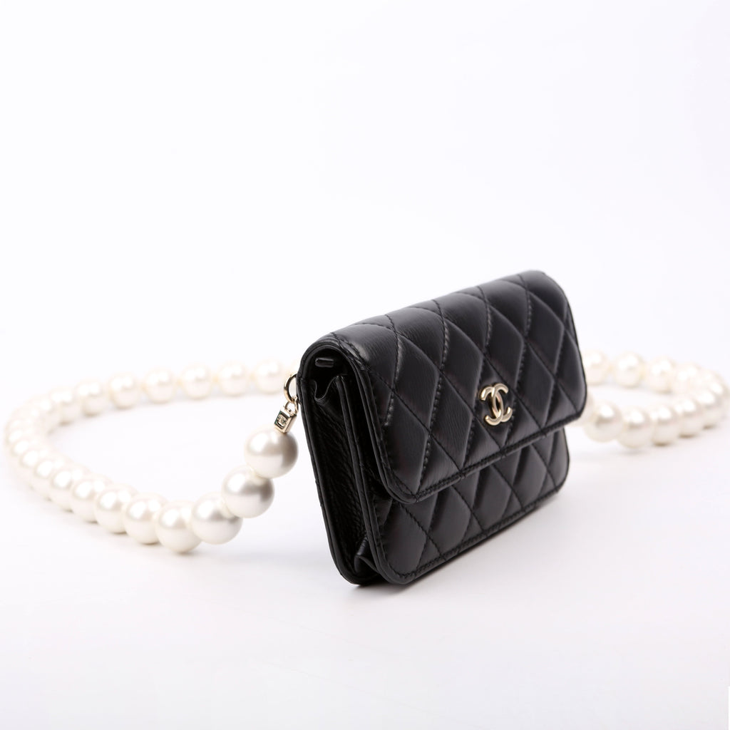Maxi Pearls WOC Lambskin 30M Black