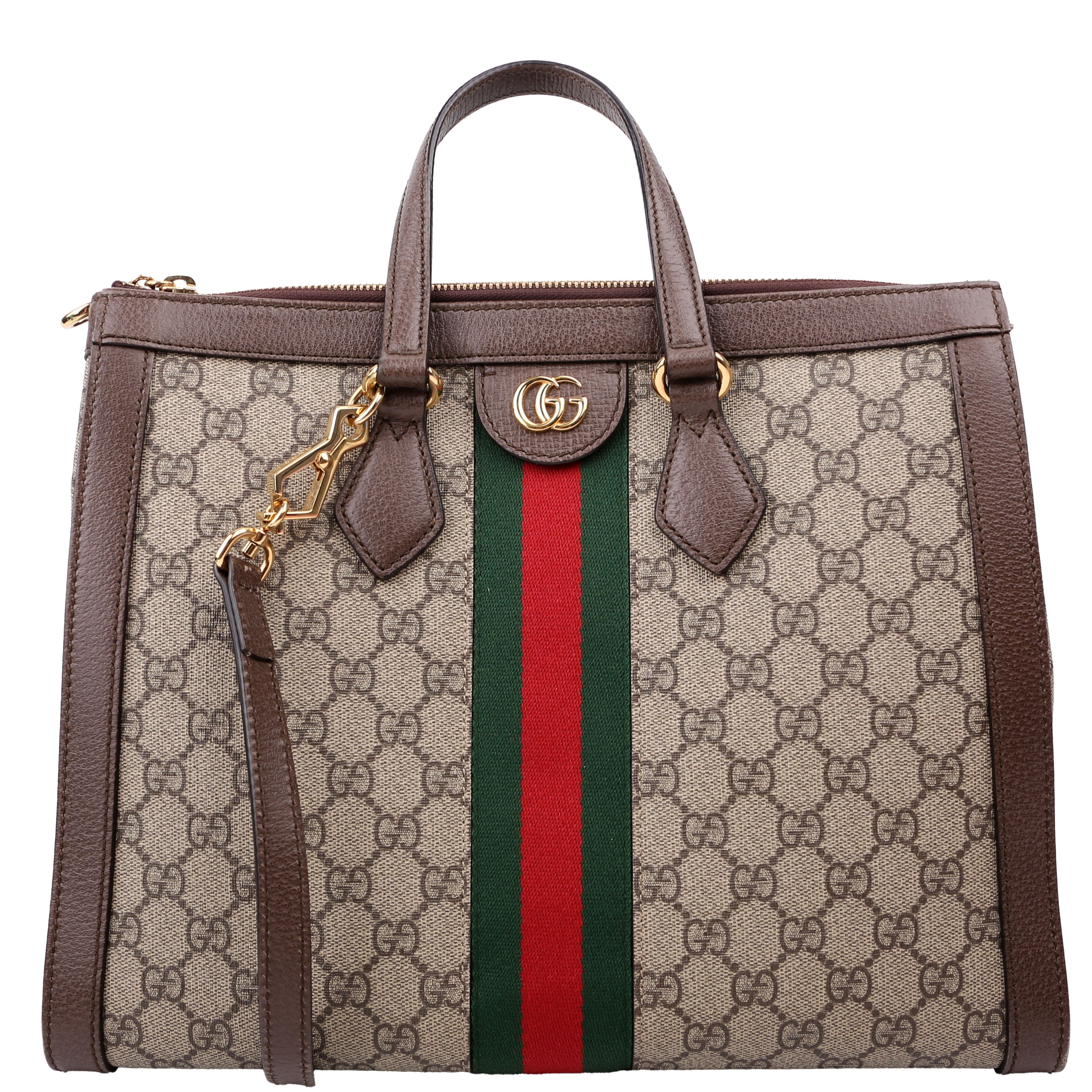 524537 Ophidia GG Medium Tote Brown