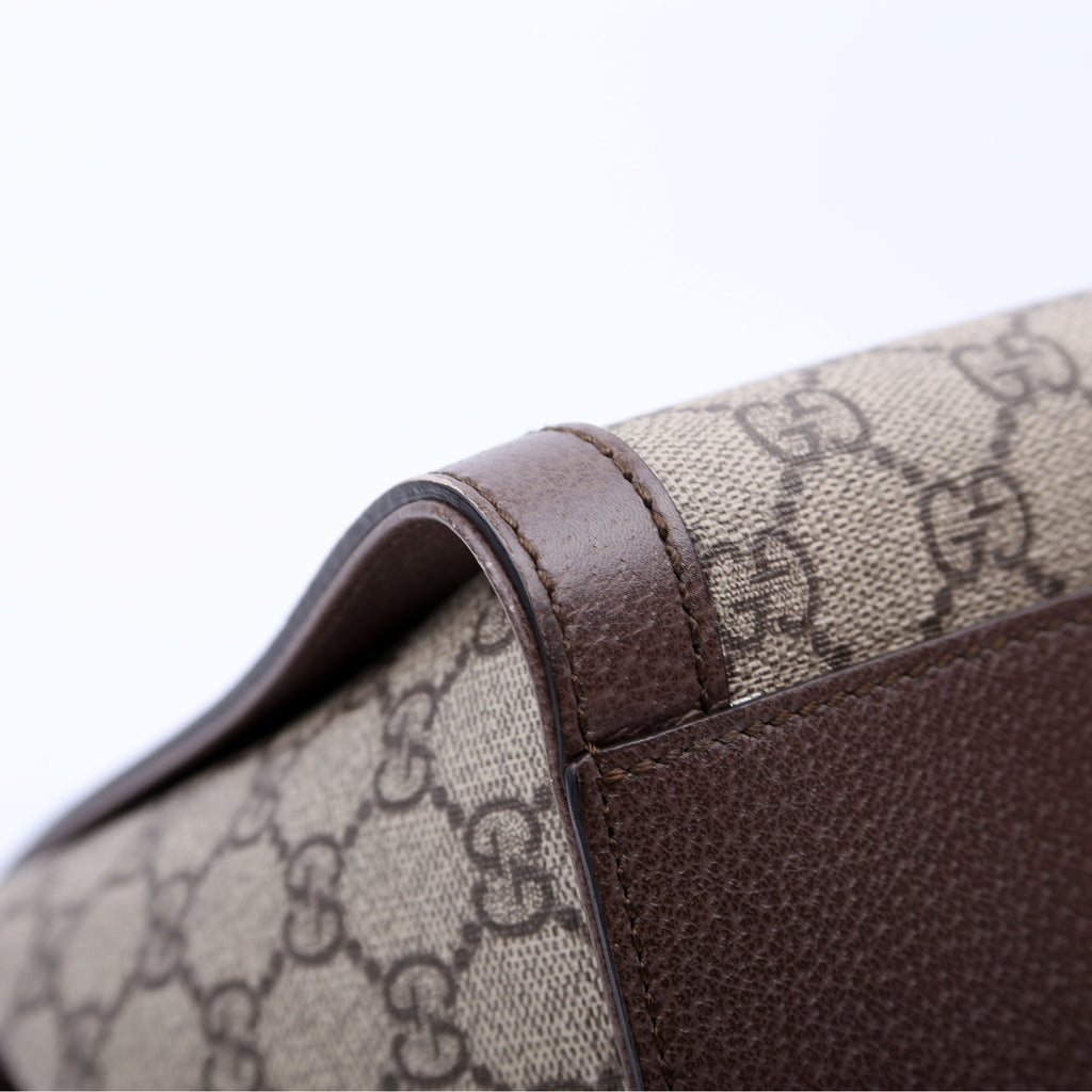 524537 Ophidia GG Medium Tote Brown