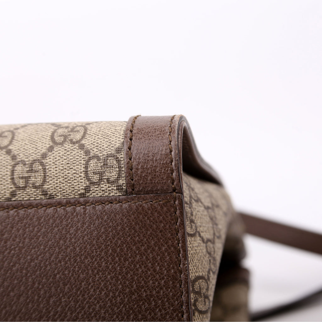 524537 Ophidia GG Medium Tote Brown