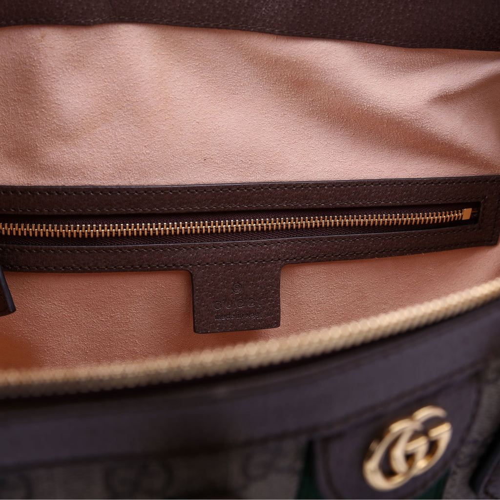 524537 Ophidia GG Medium Tote Brown