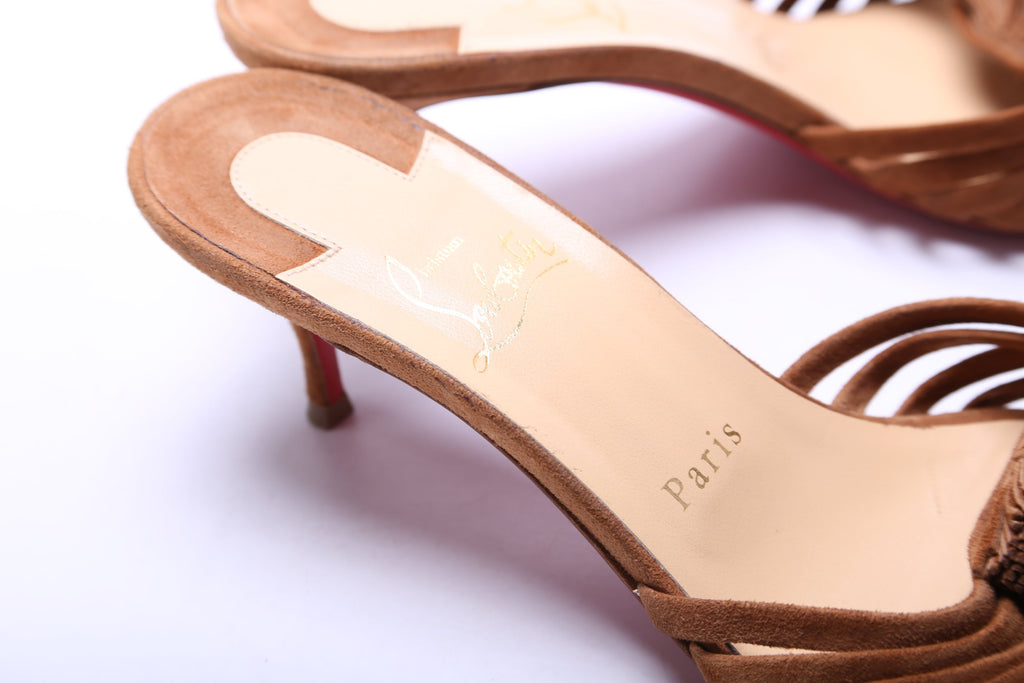 Blebrossa 55 Suede Mules Size 38.5 Brown