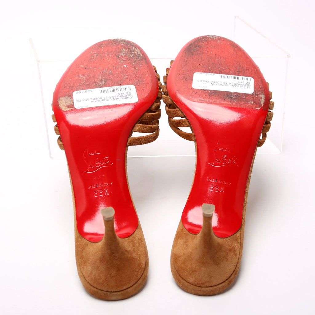 Blebrossa 55 Suede Mules Size 38.5 Brown