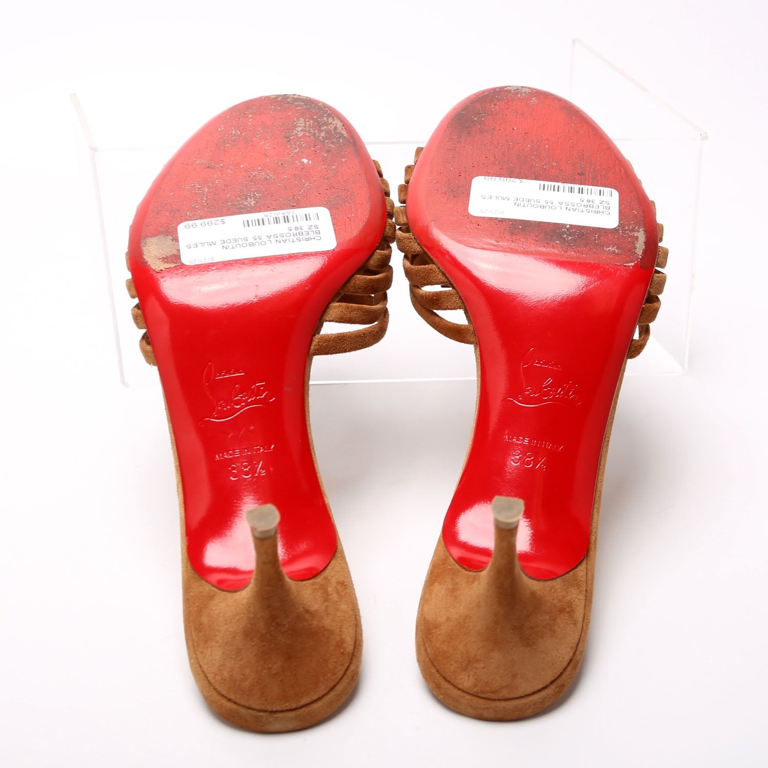 Blebrossa 55 Suede Mules Size 38.5 Brown