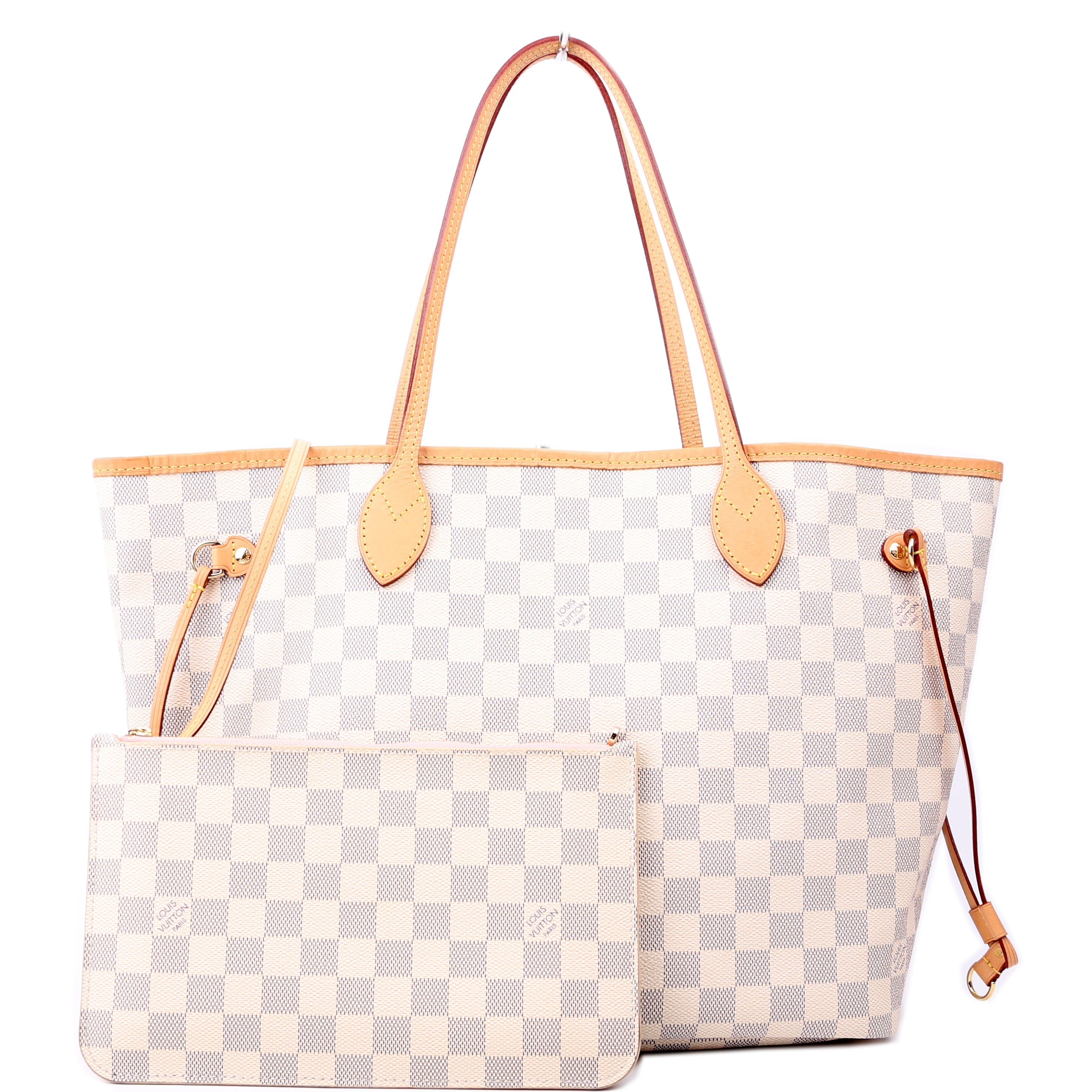 Neverfull With Wallet MM Damier Azur Pink