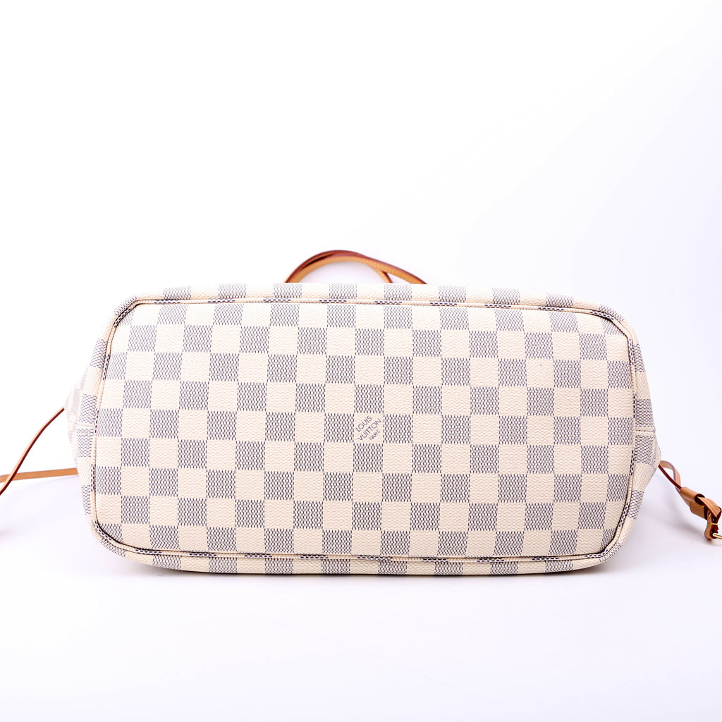 Neverfull With Wallet MM Damier Azur Pink