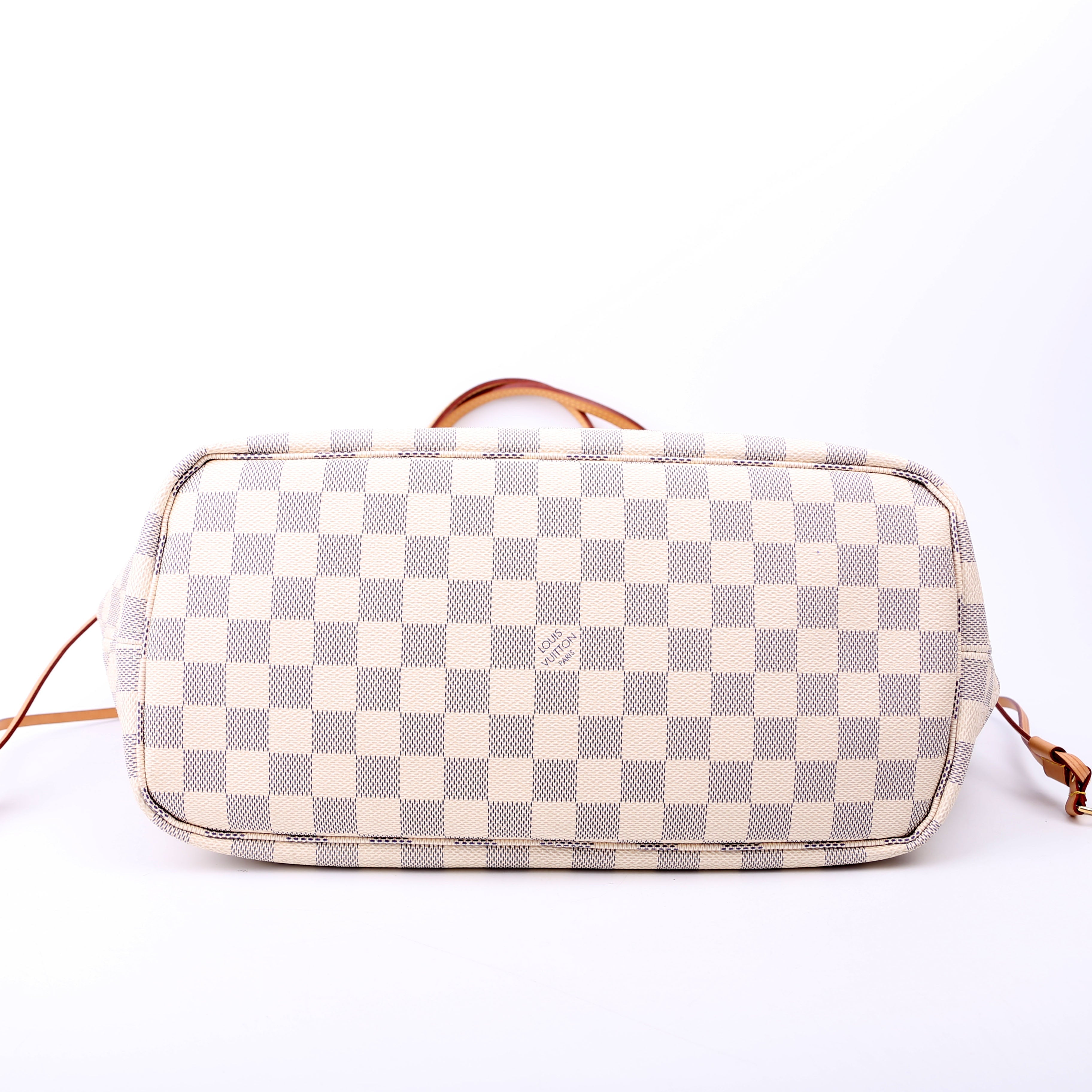 Neverfull With Wallet MM Damier Azur Pink