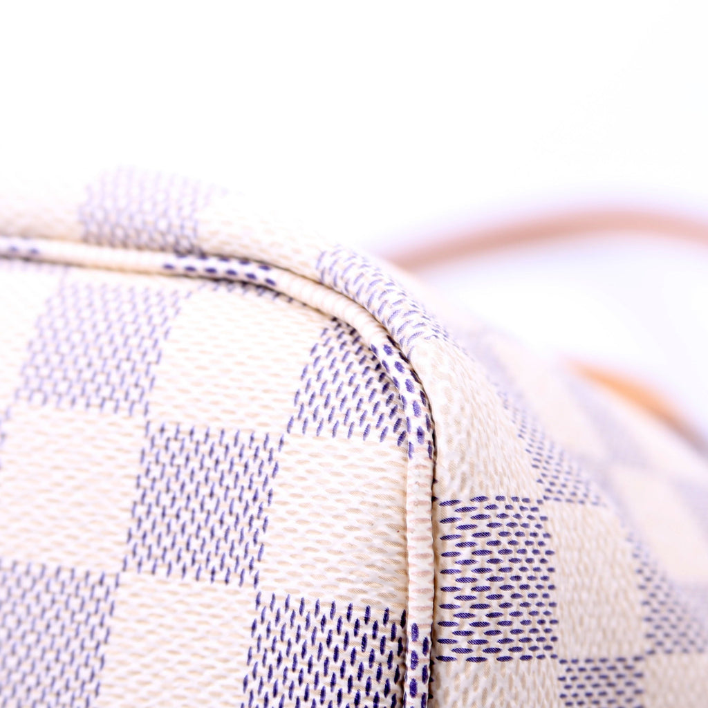 Neverfull With Wallet MM Damier Azur Pink