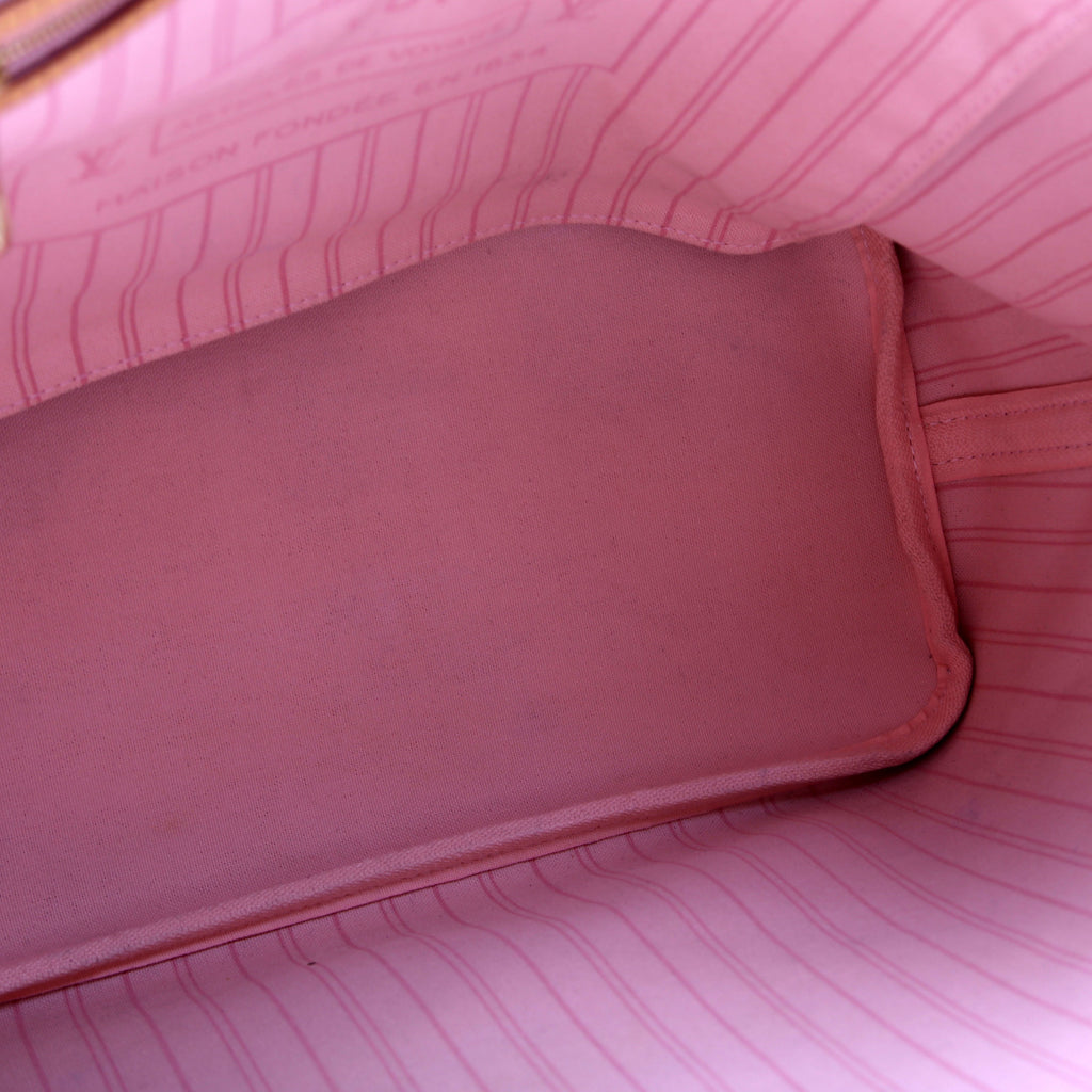 Neverfull With Wallet MM Damier Azur Pink
