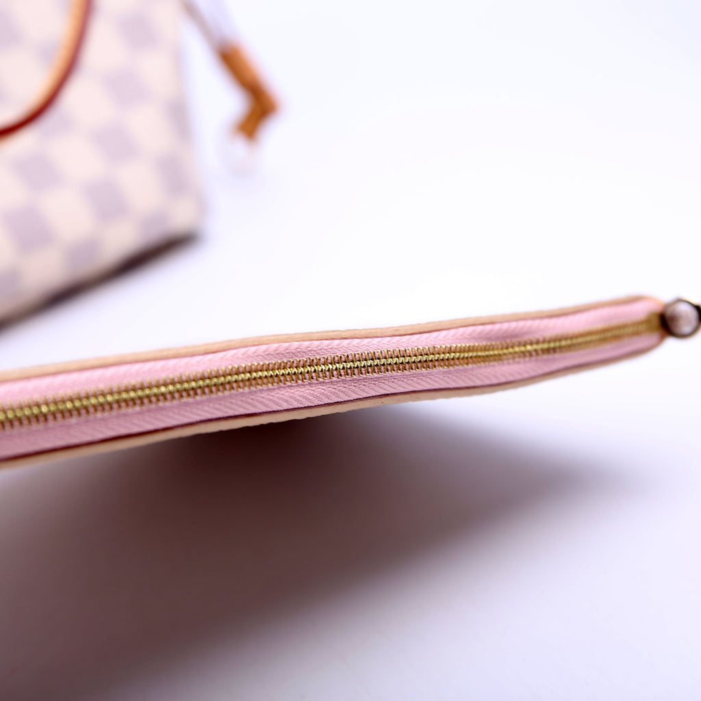 Neverfull With Wallet MM Damier Azur Pink