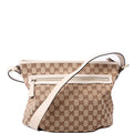 388930 GG Canvas Shoulder Bag White