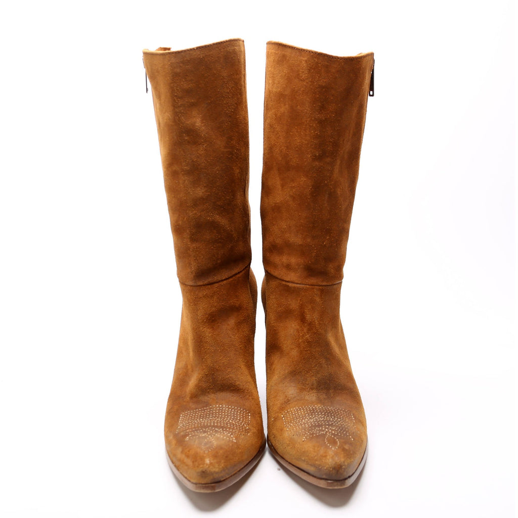 Candy Suede Cowboy Boots Size 39 Brown