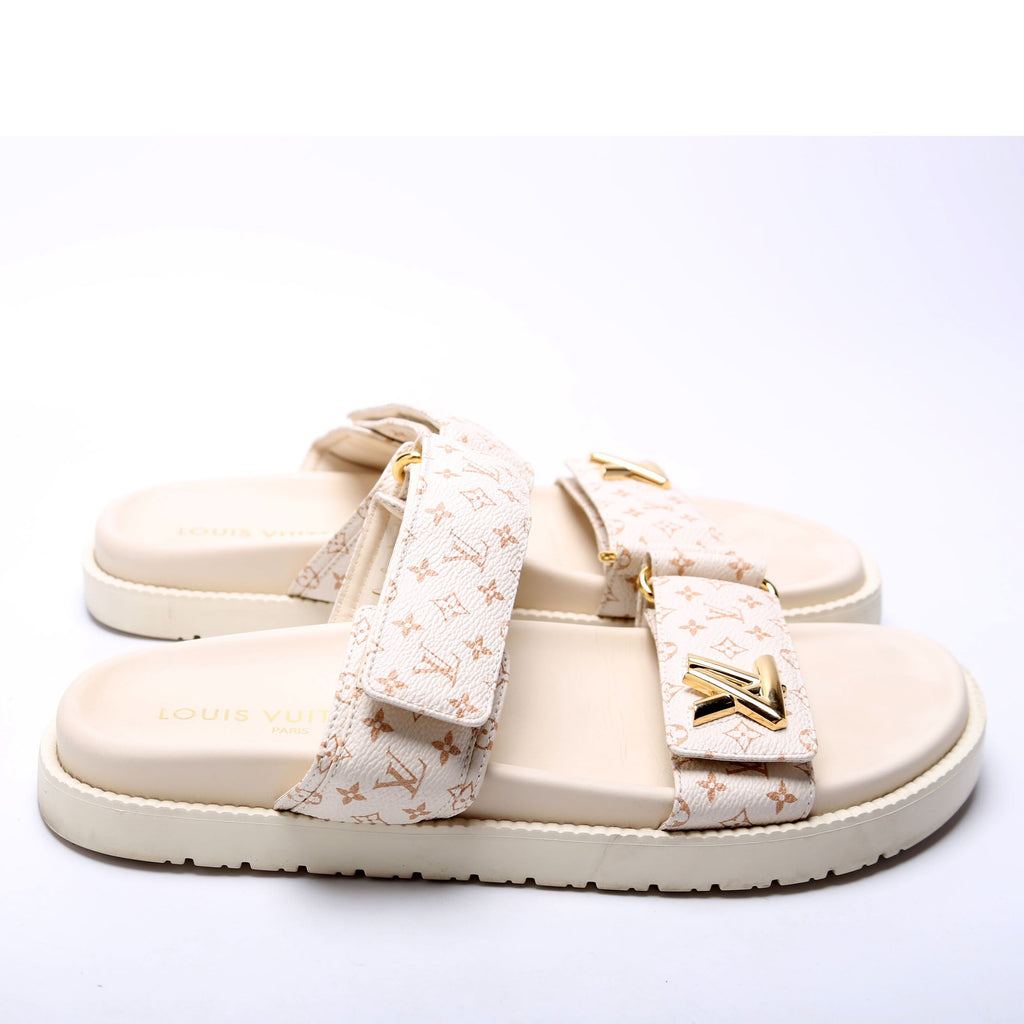 Sunset Flat Comfort Mule Size 41 Beige/Gold