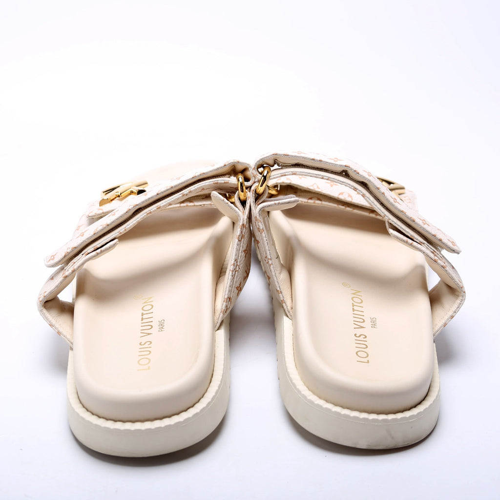 Sunset Flat Comfort Mule Size 41 Beige/Gold