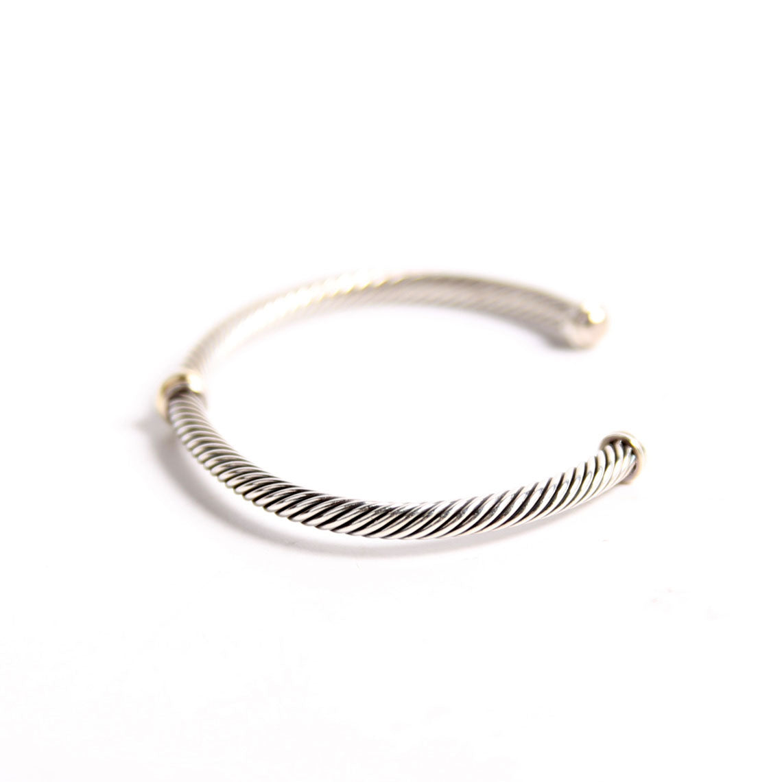 Classic Cable 4MM Bangle Bracelet 925/750