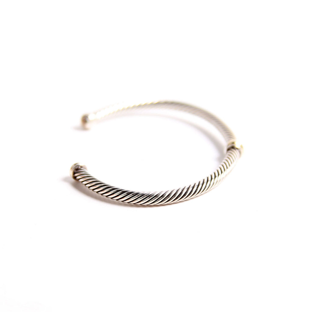 Classic Cable 4MM Bangle Bracelet 925/750