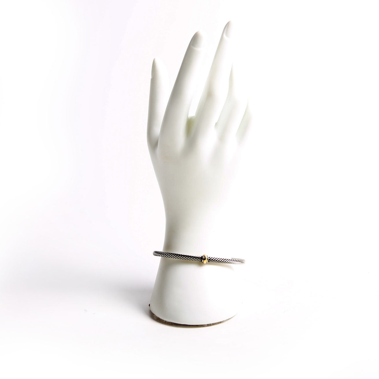 Classic Cable 4MM Bangle Bracelet 925/750