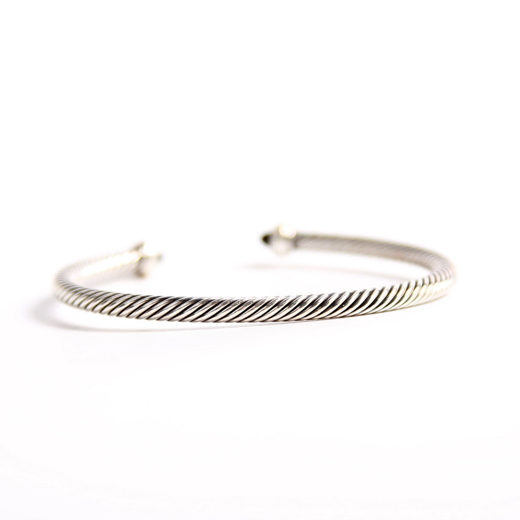 Classic Cable 4MM Bracelet 925/585/Onyx