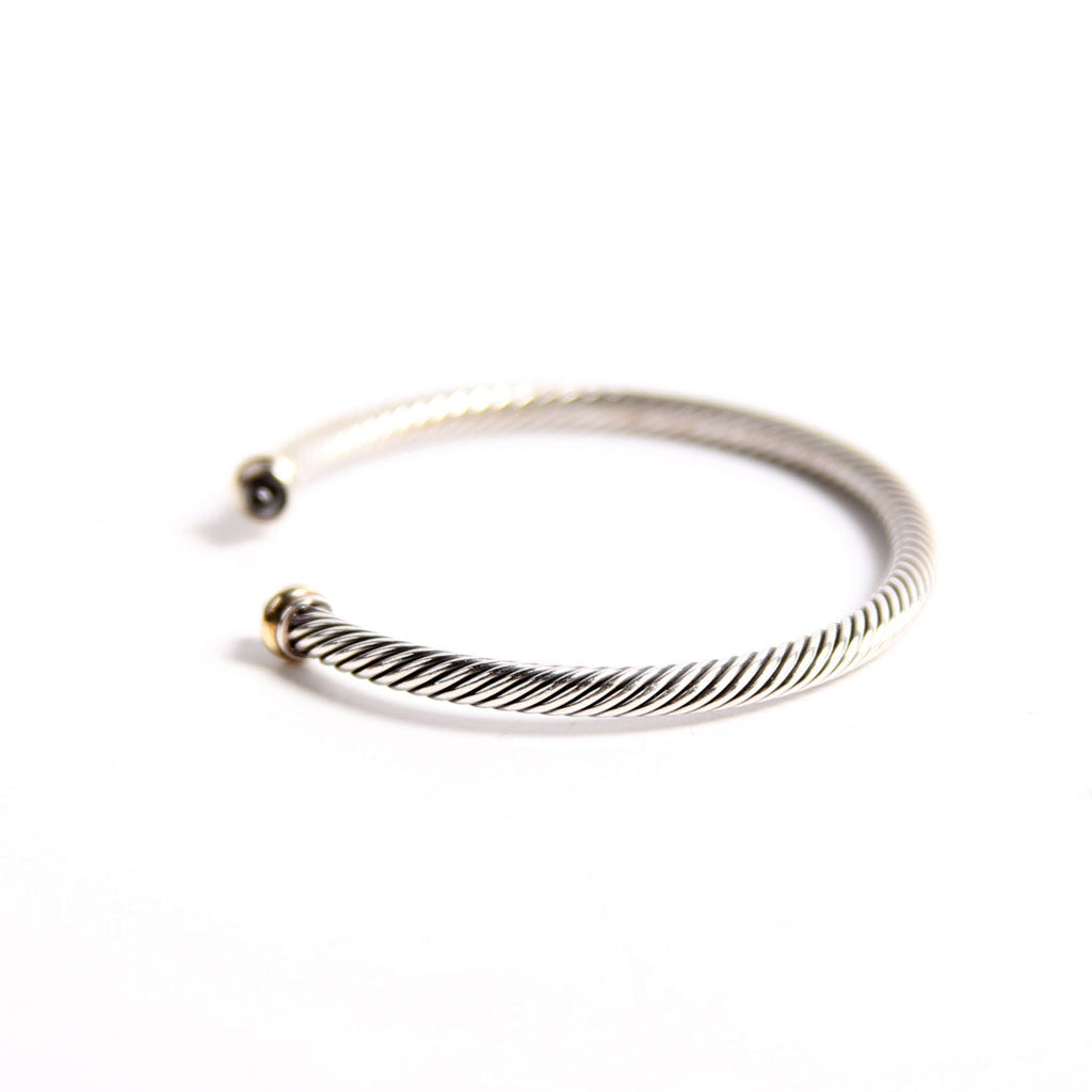 Classic Cable 4MM Bracelet 925/585/Onyx