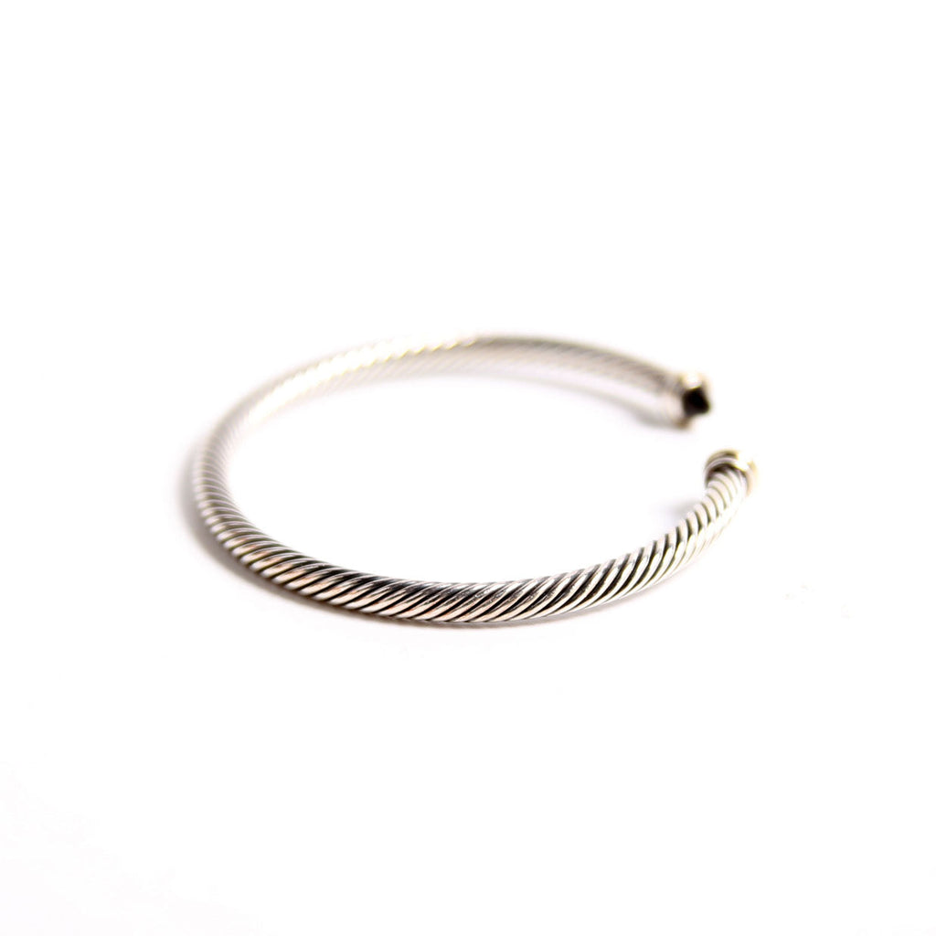 Classic Cable 4MM Bracelet 925/585/Onyx