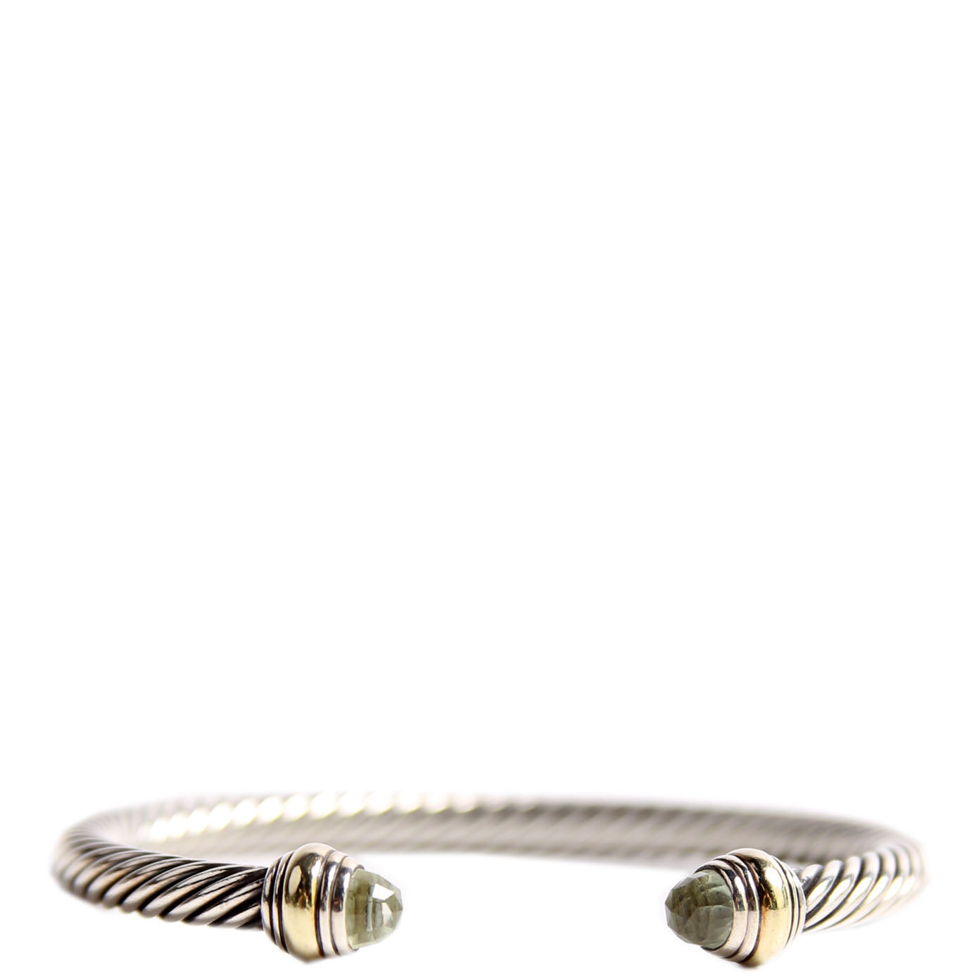 Classic Cable 5MM Bracelet 925/585/Prasiolite