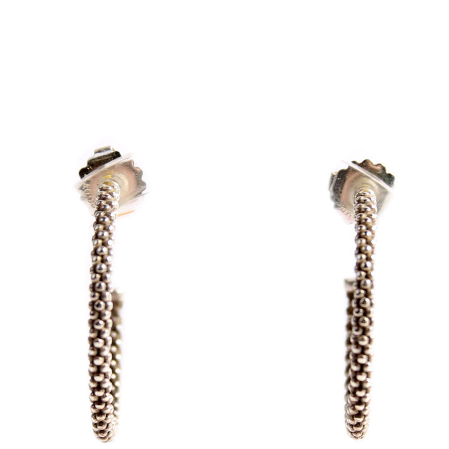 Caviar Hoop Earrings 925