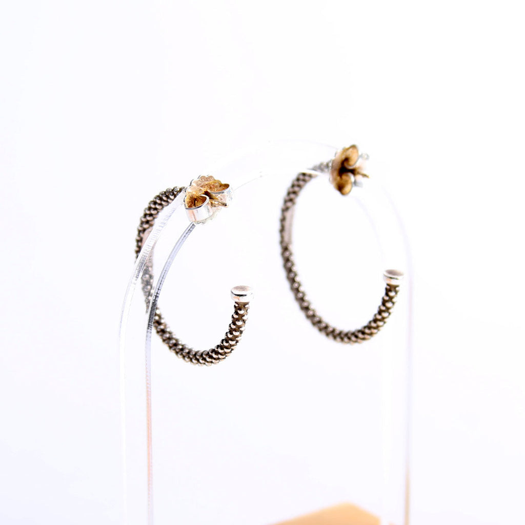 Caviar Hoop Earrings 925