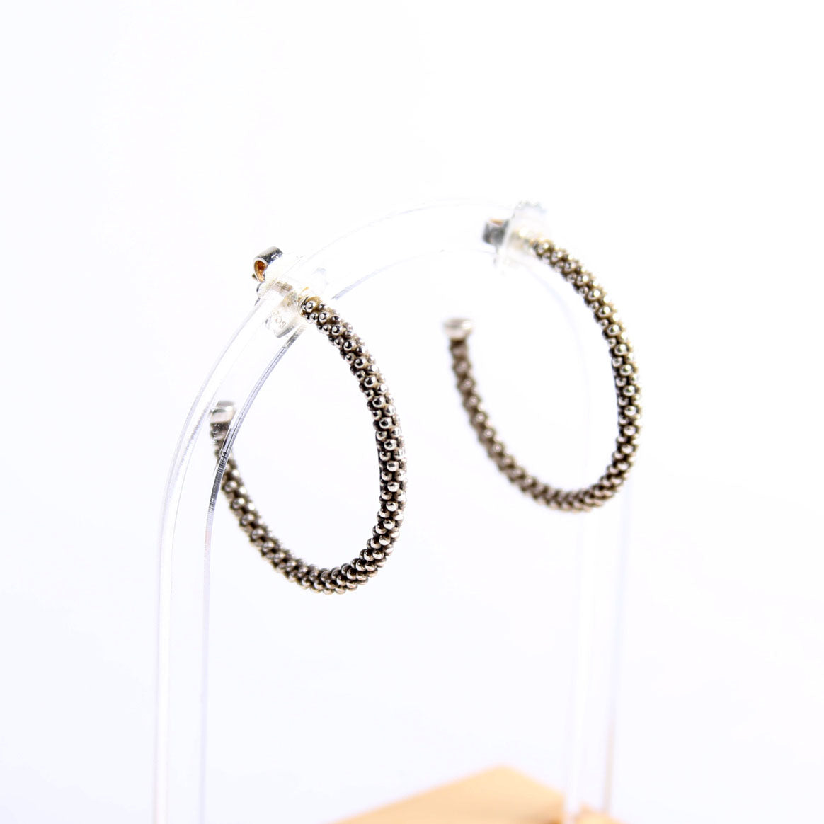 Caviar Hoop Earrings 925