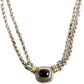 Double Wheat Chain Necklace 925/750/Onyx