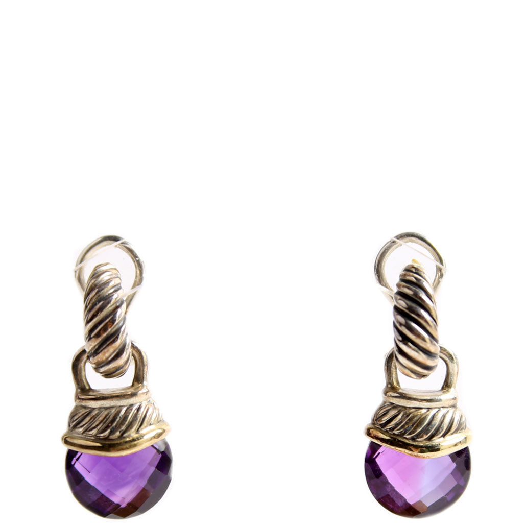 Acorn Pendant Earrings 925/585/Amethyst