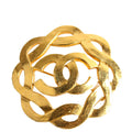 Coco Mark Camellia Vintage Brooch Gold