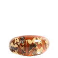 Inclusion Resin Ring Size Medium Brown/Gold