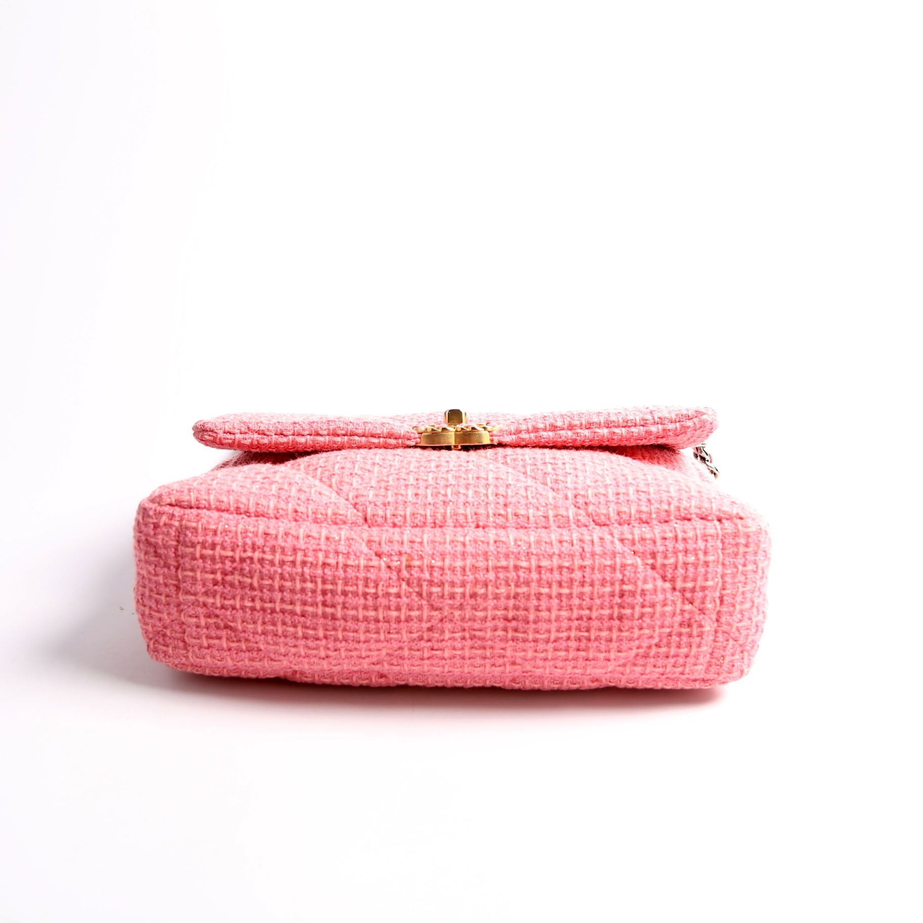 Quilted Tweed 19 Medium Flap Pink