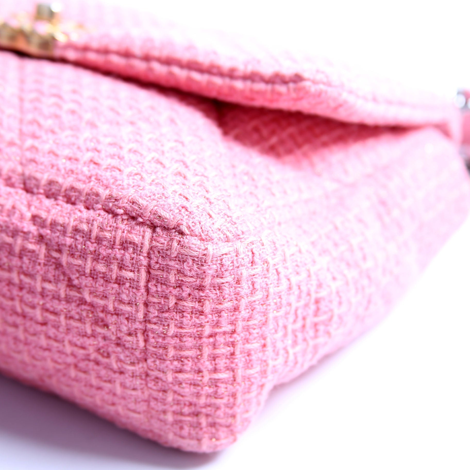 Quilted Tweed 19 Medium Flap Pink