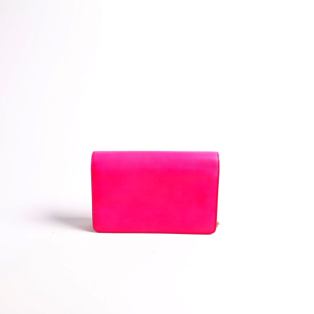 8M0346 Nappa Tube Wallet On Chain Pink