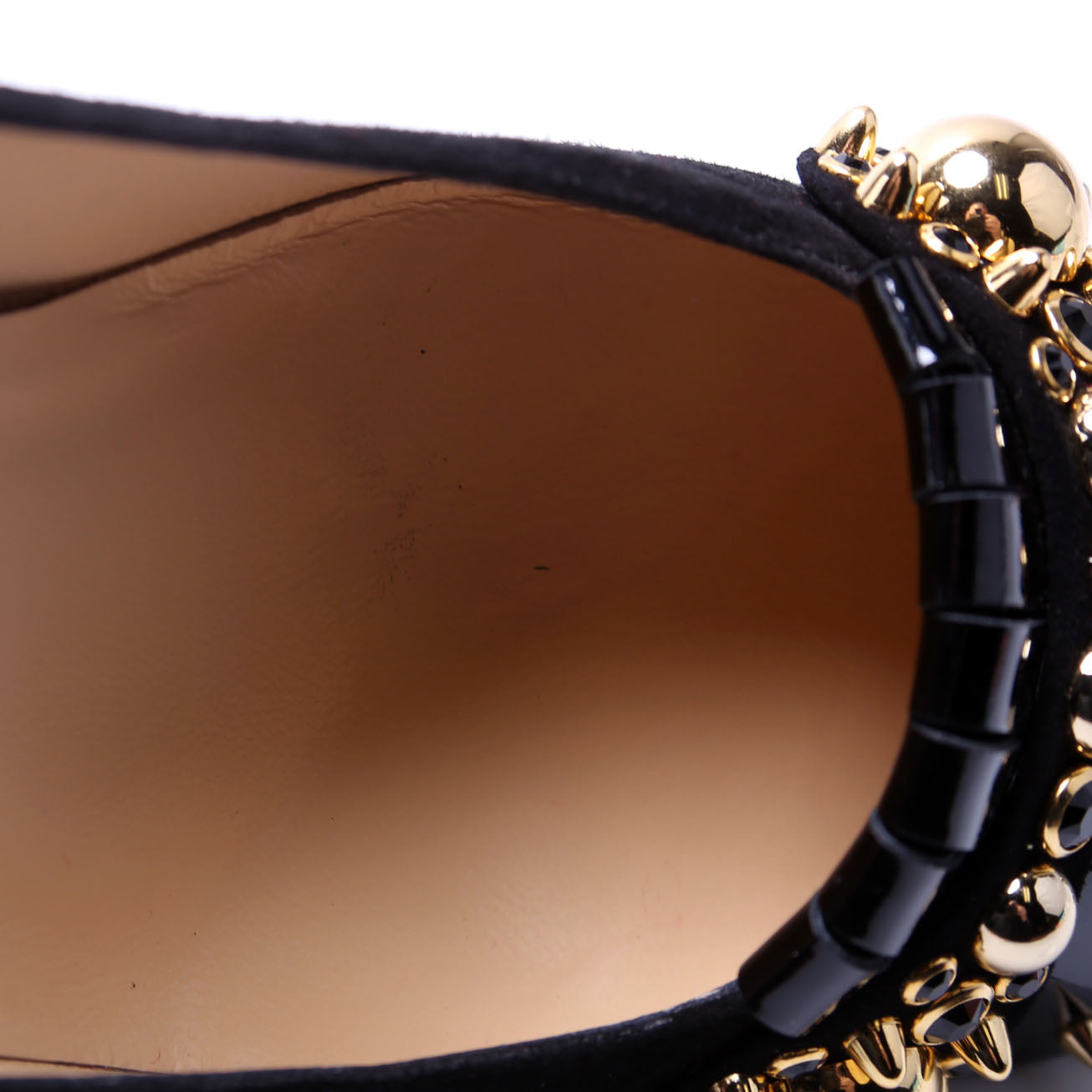 Oaxacana Suede Block Heels Size 39 Black/Gold