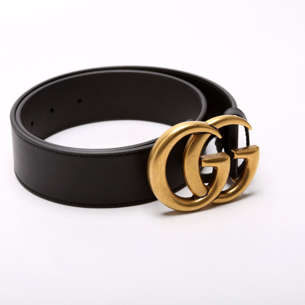 Gucci 400593 GG Marmont Belt Size 70/28 Black