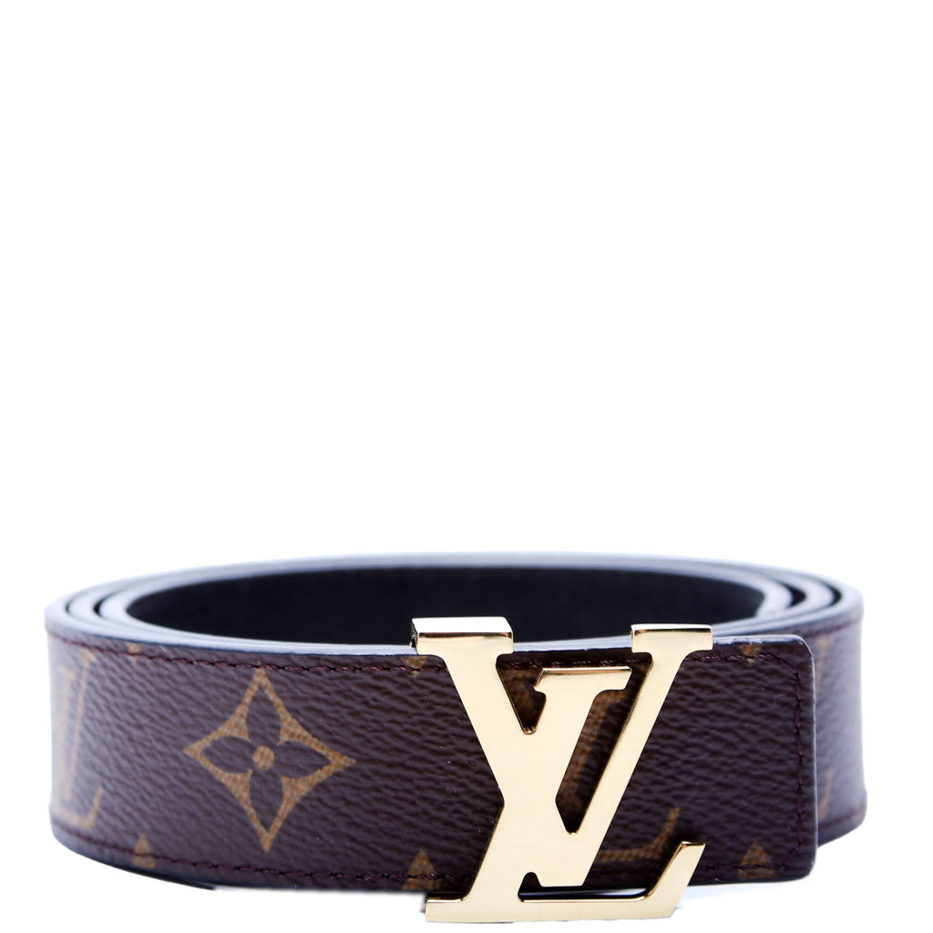 LV Initiales 30MM Taurillon Reversible Belt Size 80/32 Black/Brown