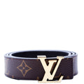 LV Initiales 30MM Taurillon Reversible Belt Size 80/32 Black/Brown