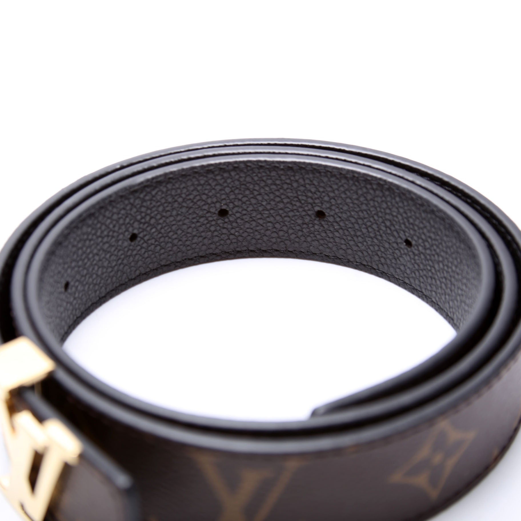 LV Initiales 30MM Taurillon Reversible Belt Size 80/32 Black/Brown