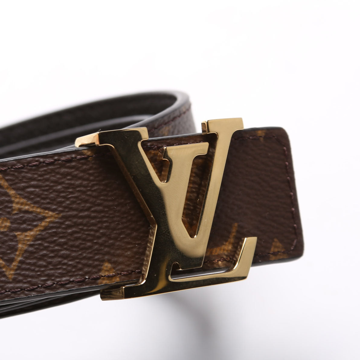 LV Initiales 30MM Taurillon Reversible Belt Size 80/32 Black/Brown