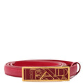 Saffiano Logo Buckle Thin Belt Size 95/38 Pink