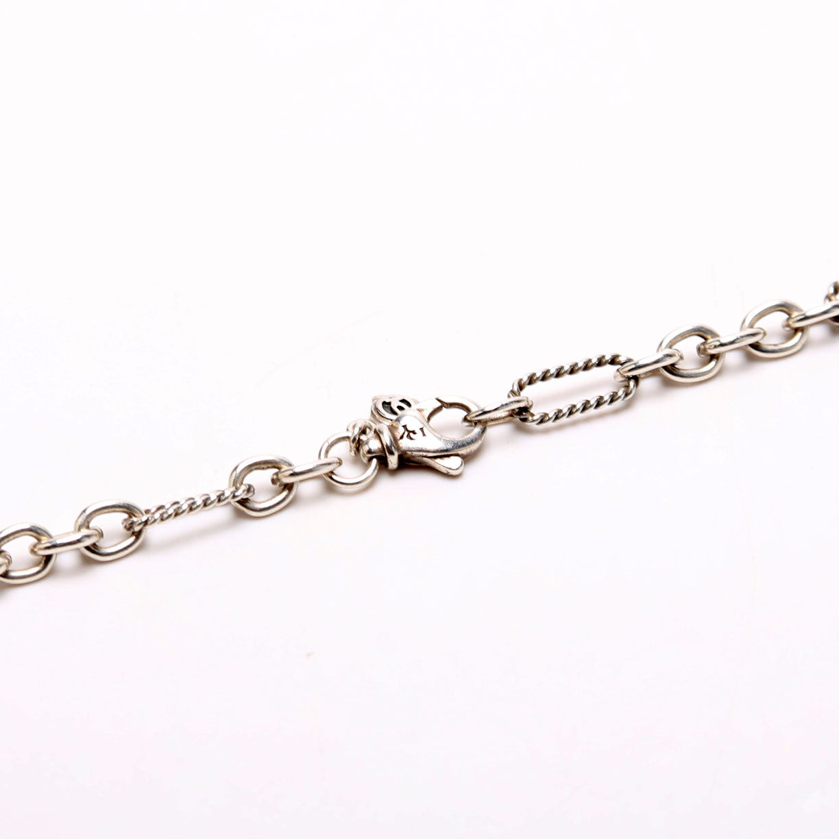 Classic Pearl Station Chain Long Necklace 925 Silver/Pearl