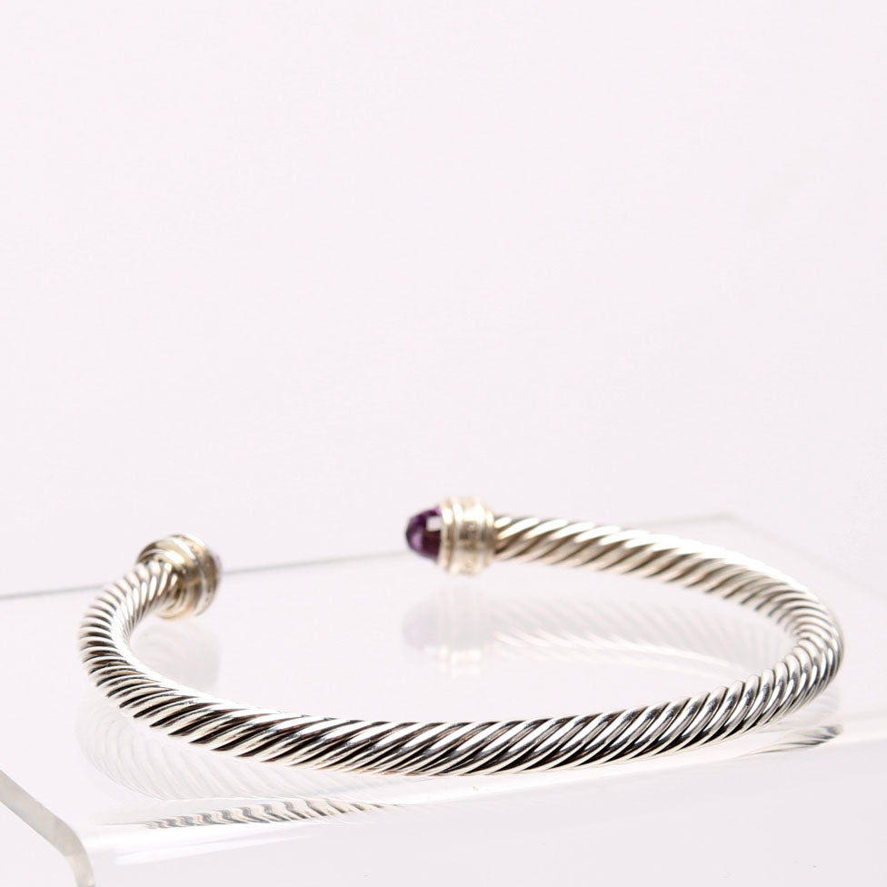 Classic Cable 5MM Bracelet 925/Pave/Amethyst