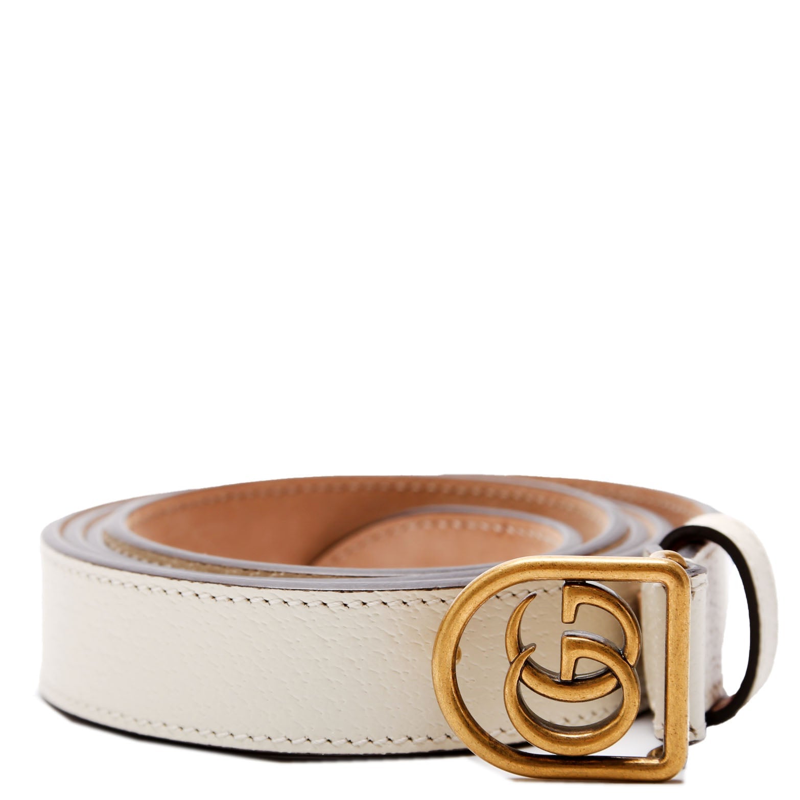 495128 Framed GG Belt Size 115/46 White
