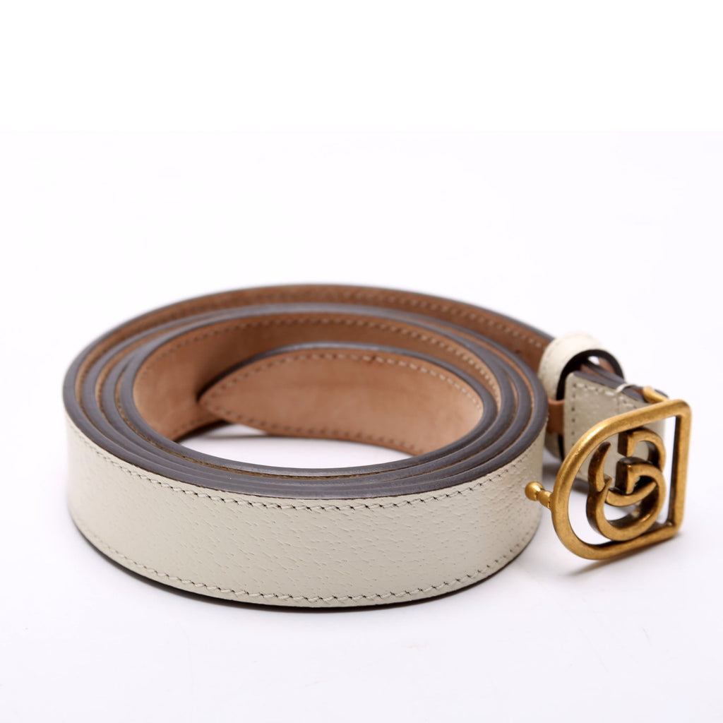 495128 Framed GG Belt Size 115/46 White