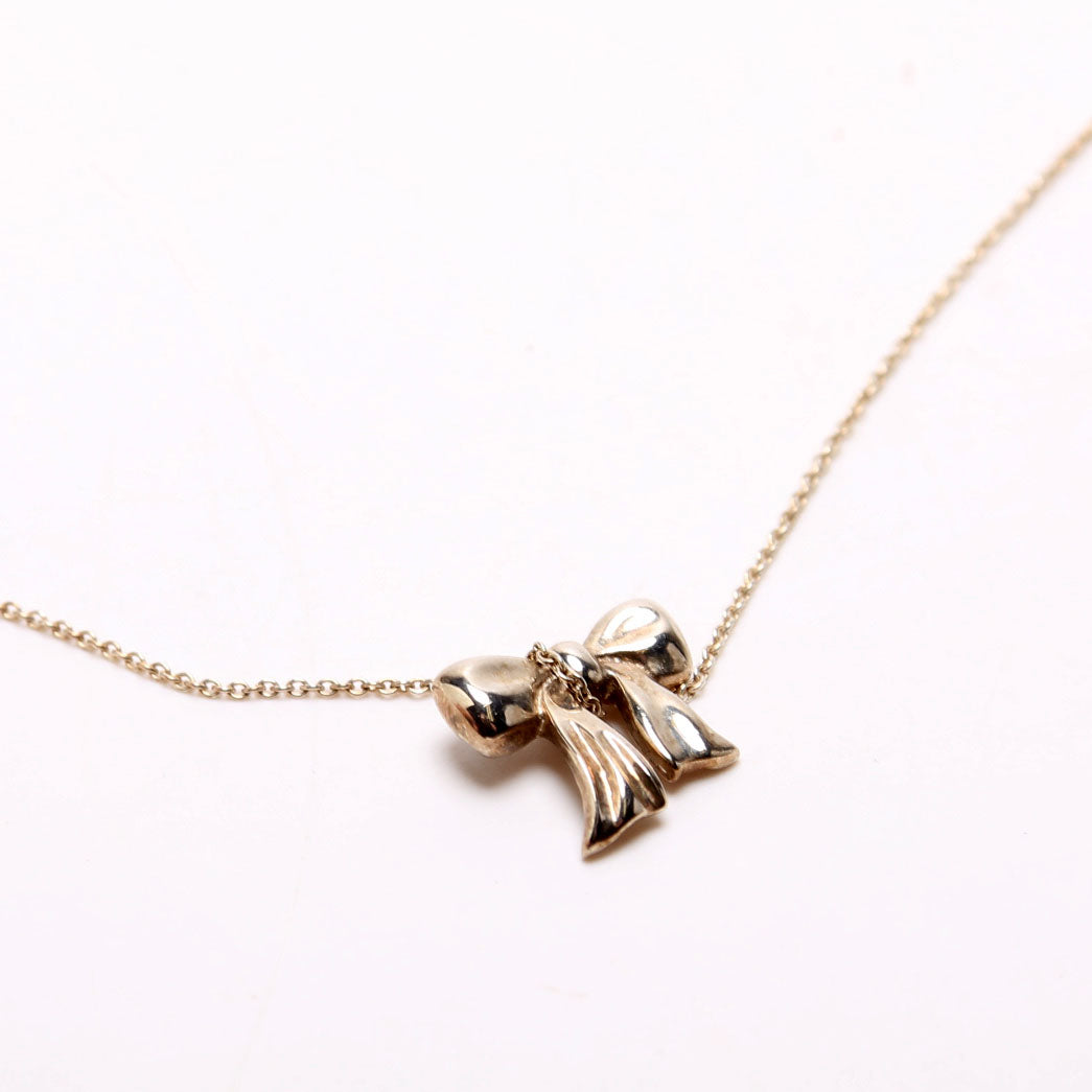 Bow Ribbon Necklace 925